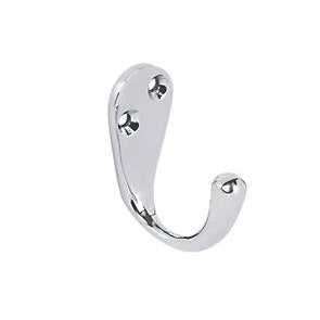 Coat Hook - 50mm - Chrome Plated - Pack of 5