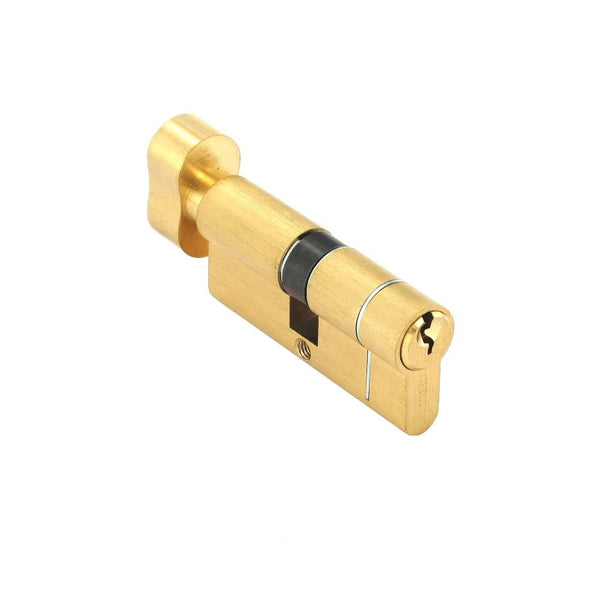 Securit Anti-Snap & Bump Thumb Cylinder - 35 x 35mm - Brass