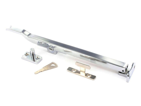 Securit Locking Window Stay - Chrome Plated