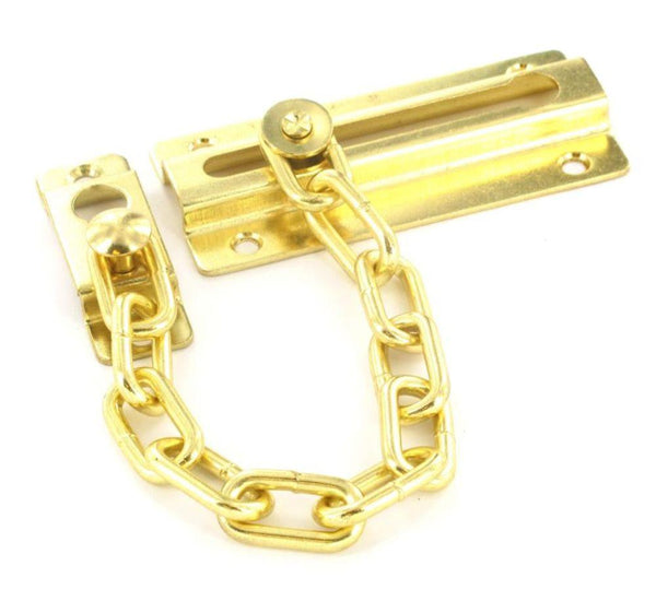 Door Chain - Steel - Length 80mm - Electro Brass