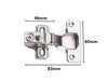 Tutti Short Arm Cabinet Hinge Soft Close 16mm Overlay 100° - Pair