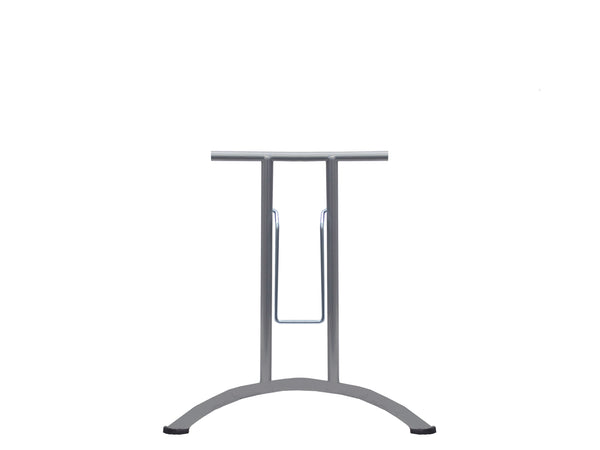 Folding Table Frame 690 x 590mm Curved Foot Silver 9006
