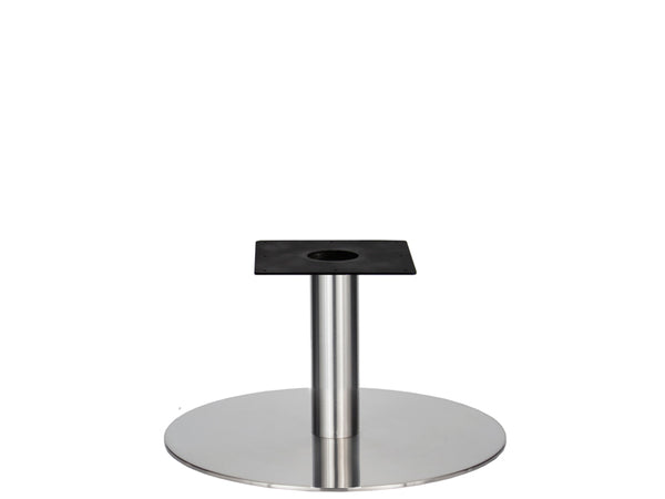 IntAfit Table Base For Integrated Cable Management Brushed S/Steel Base & Column - D720 x H450