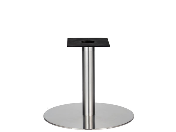 IntAfit Table Base For Integrated Cable Management Brushed S/Steel Base & Column - D720 x H690