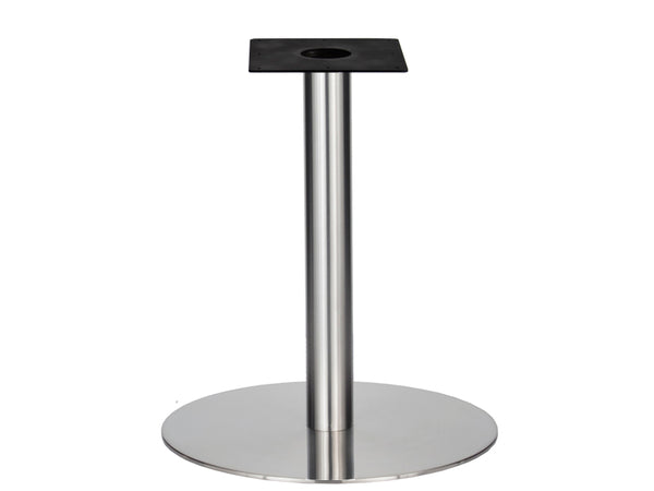 IntAfit Table Base For Integrated Cable Management Brushed S/Steel Base & Column - D720 x H1100