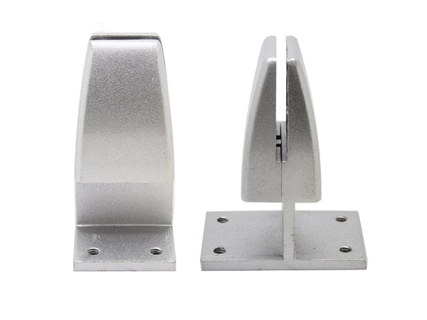 Back to Back Glass Panel Clamp For Desk 94mm - Silver