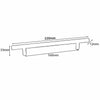 Solid T-Bar Handle Length 220mm (160mm Hole Centers) Brushed Nickel