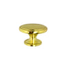 Brushed Brass Knob Diameter 26mm - Brushed