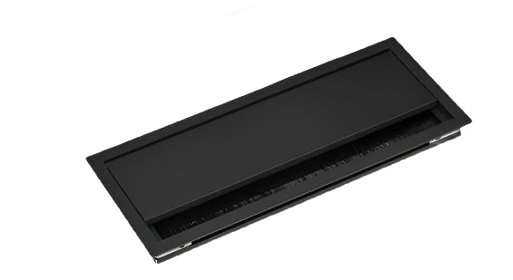 Soft Close Cable Tidy Grommet 300mm x 120mm x 28mm - Black