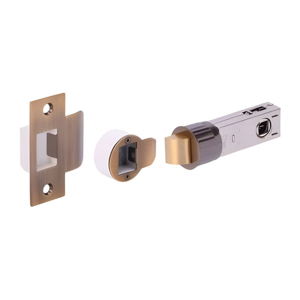 Zena Passage 76mm Handle Latch Set - Satin Brass - Eurofit Direct