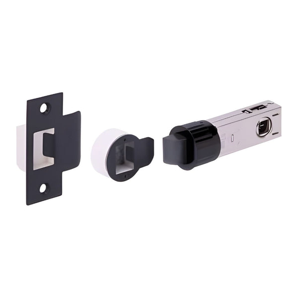 Zena Passage 76mm Handle Latch Set - Matt Black - Eurofit Direct