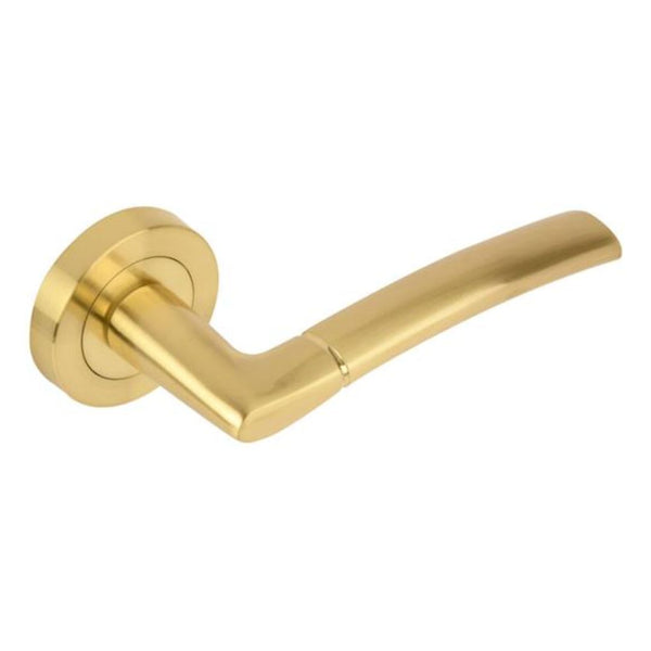 Nemo Lever on Rose Passage Handle - Satin Brass