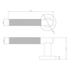 Knurled Lever on Rose Passage Handle - Matt Black