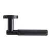 Knurled Lever on Rose Passage Handle - Matt Black