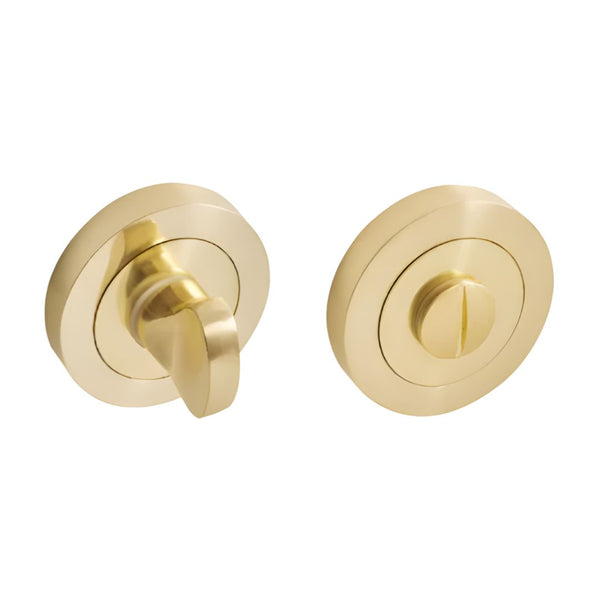 Bathroom Thumb Turn & Release - Satin Brass - Eurofit Direct