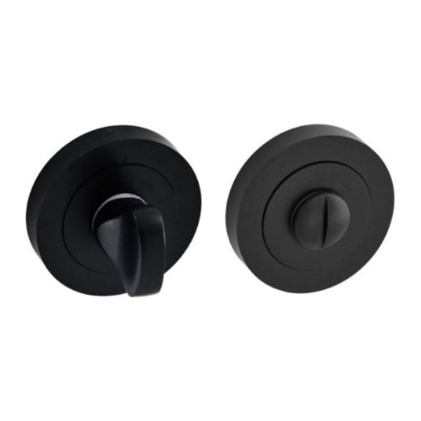 Bathroom Thumb Turn & Release - Matt Black