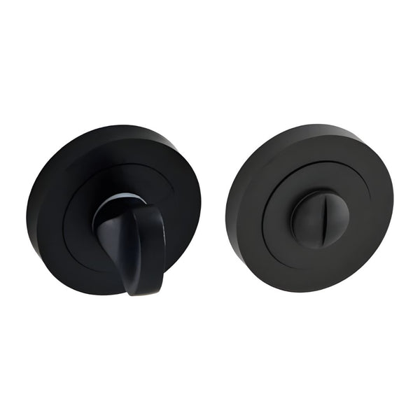 Bathroom Thumb Turn & Release - Matt Black