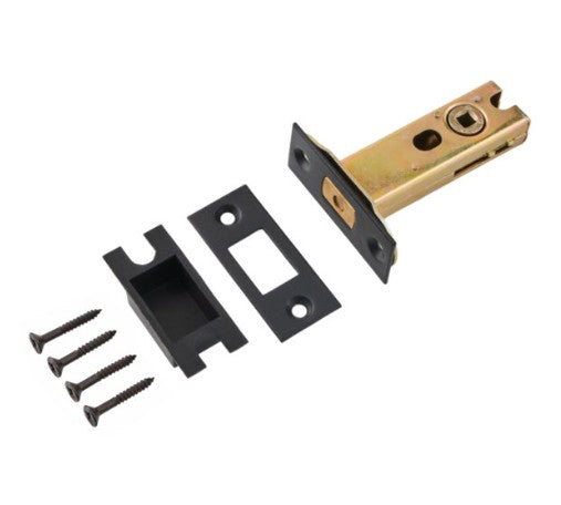 Heavy Duty Tubular 76mm Bathroom Deadbolt - Matt Black