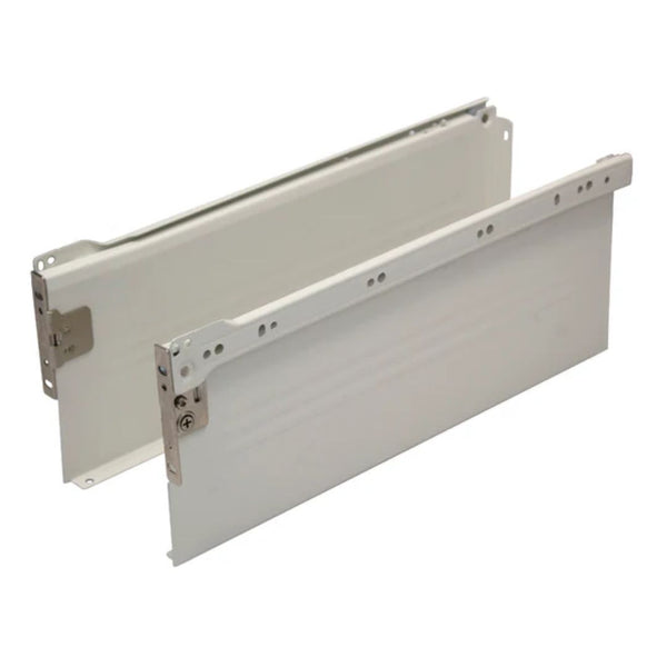 Metal Drawer Drawer Side 150mm x 350mm - 25kg - 75% Extension - White