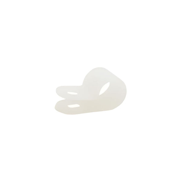 Nylon Natural 8mm P Clip / Clamp - White