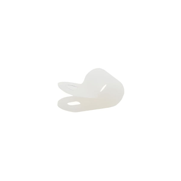 Nylon Natural 6mm P Clip / Clamp - White