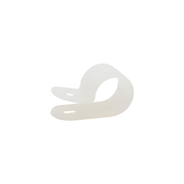 Nylon Natural 13mm P Clip / Clamp - White
