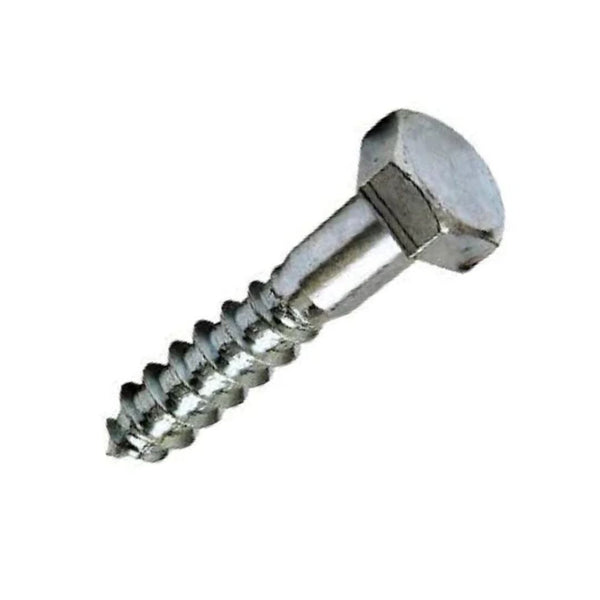Coach Hexagon Screws, Mild Steel DIN571 M10 x 50mm - Zinc