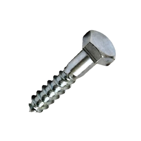 Coach Hexagon Screws, Mild Steel DIN571 M10 x 50mm - Zinc
