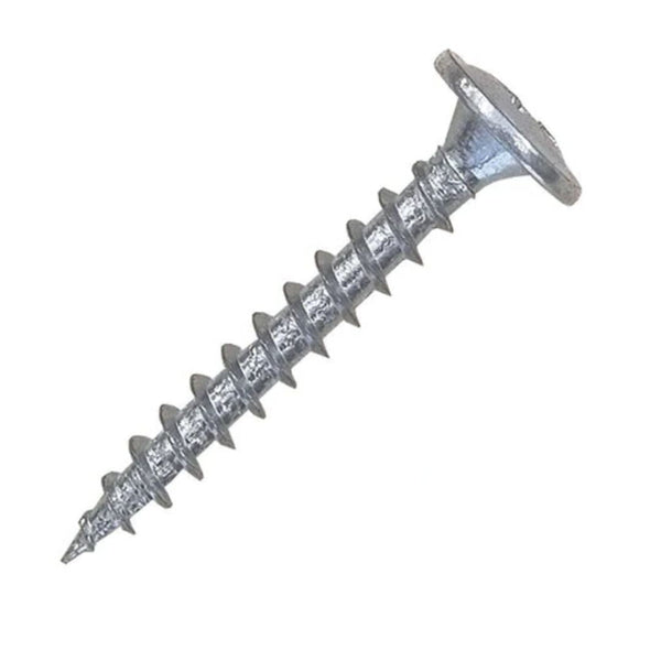 8g x 1" (4 x 25mm) Flange Head Pozi Chipboard Screws - Zinc