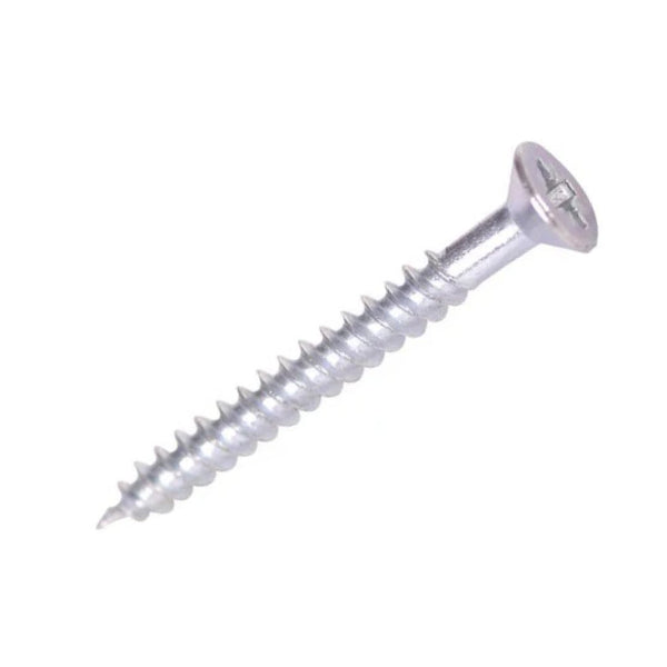 Twinthread Countersunk PZ Wood Screws 8g x 1 1/2" (4 x 40mm) - Zinc - Eurofit Direct
