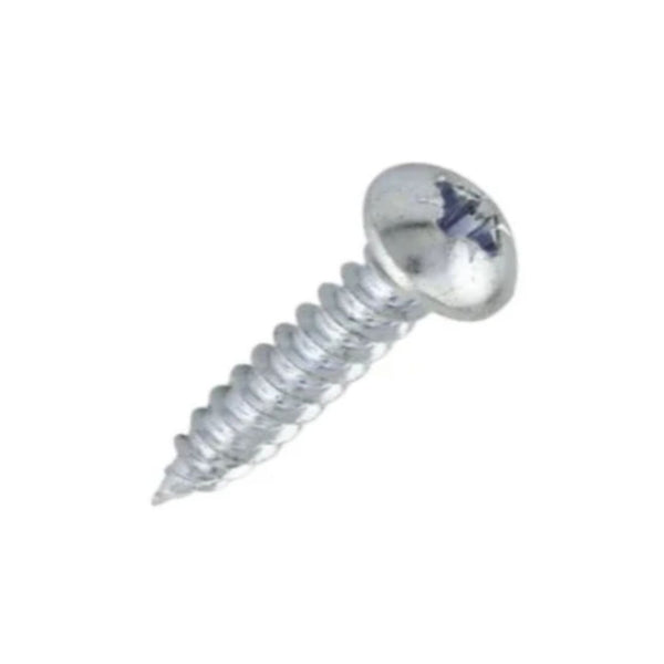 8g x 1/2" (4 x 12mm) Round Head Pozi Hardened Screw - Zinc
