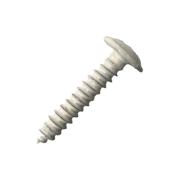 Self Tapping Flange Pozi Screws 6g x 1" (3.5 x 25mm) - White