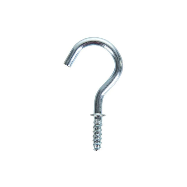 1" Shouldered Cup Hook - Bright Zinc