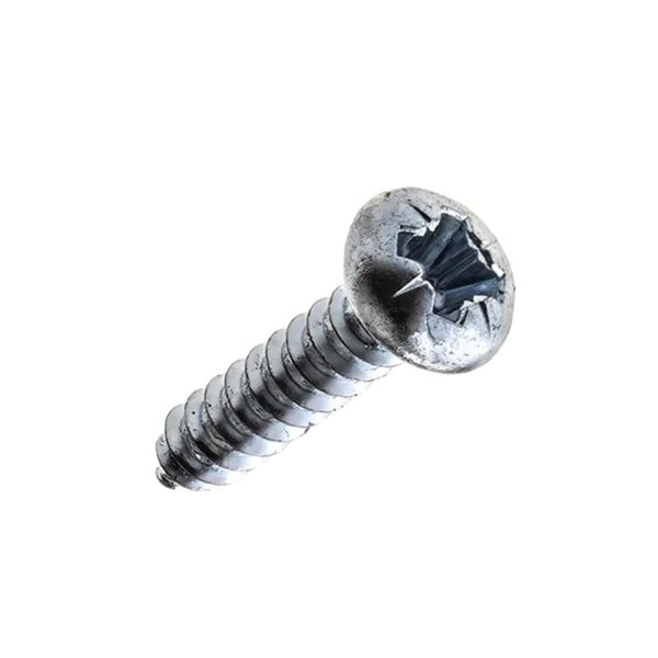 10g x 2 1/2"  (5 x 60mm) Round Pozi Hardened Twinthread Screws - Zinc