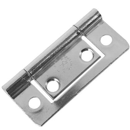 Flush Hinge H50 x W30 x T1mm Nickel Plated