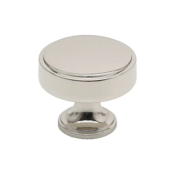 Polished Nickel Round Knob - 35mm