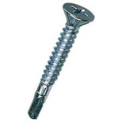 7g x 1 1/4" (3.9 x 32mm) Countersunk Phillips Drill Self Tapping Screw - Zinc