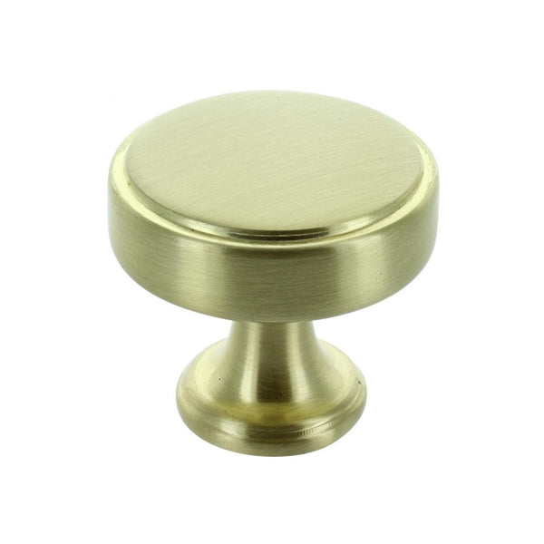 Calgary Cabinet Door Knob 40mm - Satin Brass