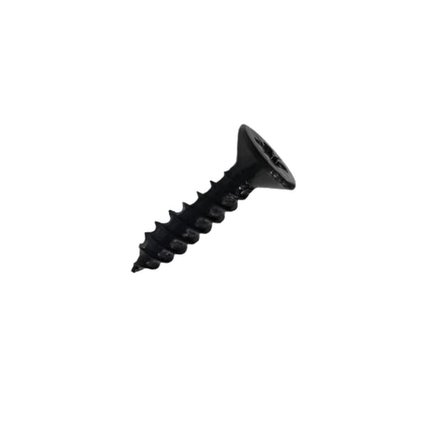 8g x 1" (4 x 25mm) Pozi Countersunk Hardened Wood Screws - Black Zinc