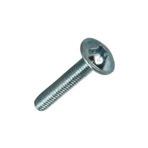 M4 x 35mm Flange Head Pozi No2 Mild Steel Machine Screw - Zinc
