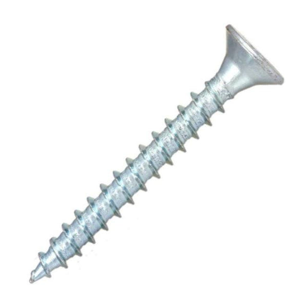 8g x 1" (4 x 25mm) Double Countersunk Pozi Chipboard Screws - Zinc