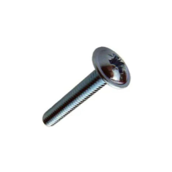 M4 x 18mm Flange Head Pozi No2 Machine Screw - Bright Zinc