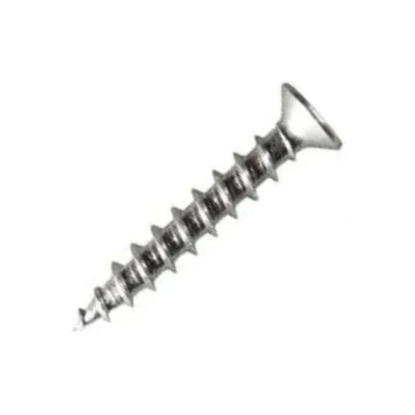 8g x 1" (4.3 x 25mm) Countersunk PH2 Sharp Spaced Thread Screws - Zinc