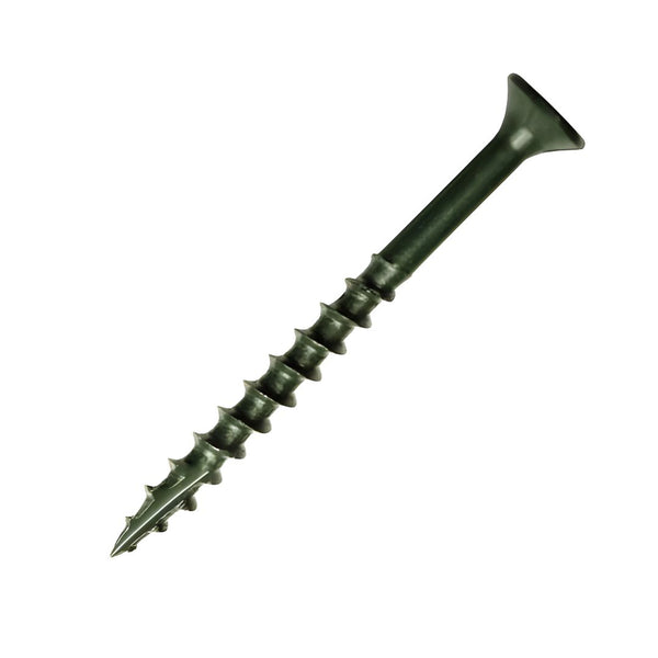 Decking Countersunk Pozi Screws 9g x 3" (4.5 x 75mm) - Green Coating