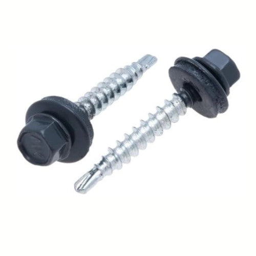 4.8 x 35mm Indented Hex Head 8mm A/F Roof Screws - RAL 7016