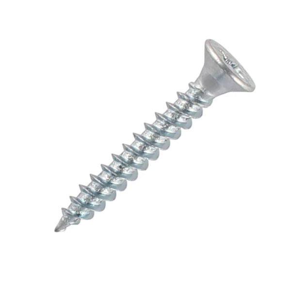 5g x 5/8" (3.25 x 16mm) Countersunk Pozi Hardened Twinthread - Zinc