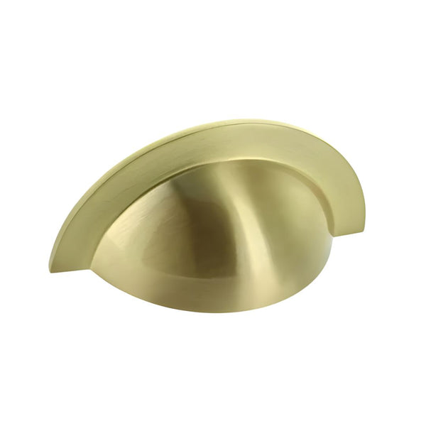 Cup Handle Hole Centres 64mm - Brushed Satin Brass