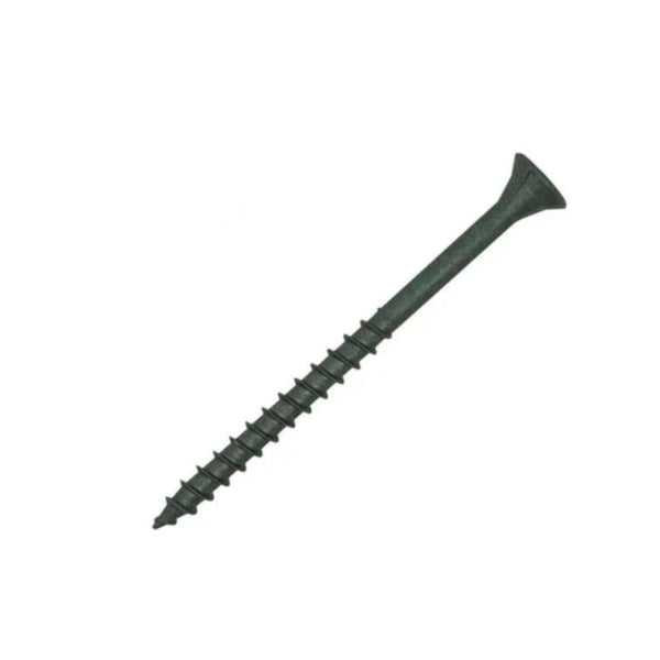9g x 2 1/2" (4.5 x 60mm) Countersunk Pozi Decking Screws - Green Coating