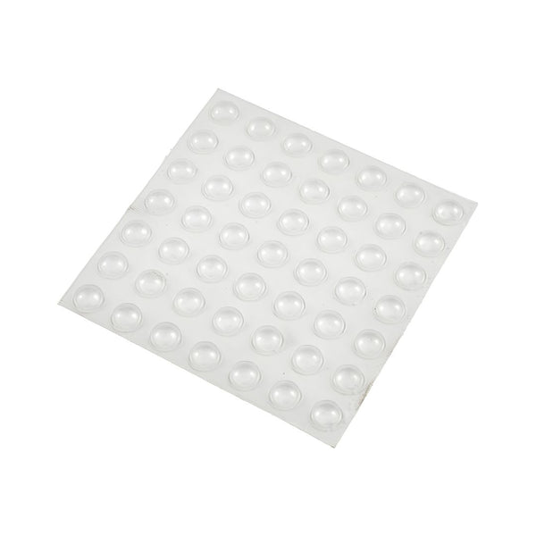 9mm Self Adhesive Domed Door Buffer Sheet -  Clear Rubber - Eurofit Direct