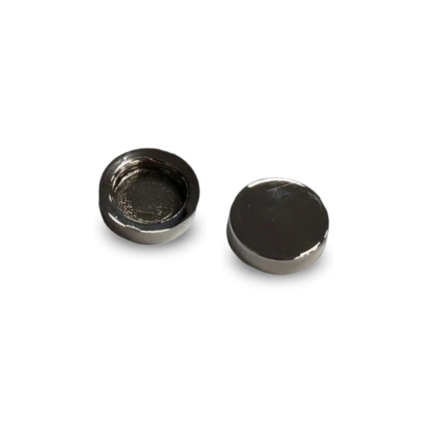 Plastic Flat Head Cover Caps - Chrome